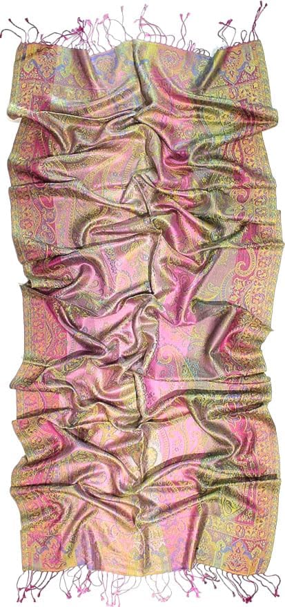 Lorenzo Cana Luxus Pashmina Damen - Schal Schaltuch jacquard gewebt 100% Seide Paisley Muster Seiden