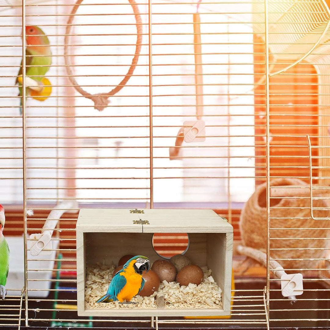 Wellensittich Nistkasten, Loch Links Vogelzucht Vogelhaus aus Holz, Transparentes Design Vogel zucht