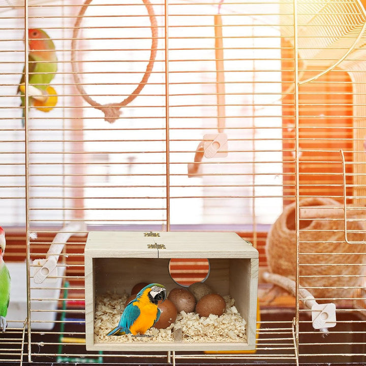 Wellensittich Nistkasten, Loch Links Vogelzucht Vogelhaus aus Holz, Transparentes Design Vogel zucht