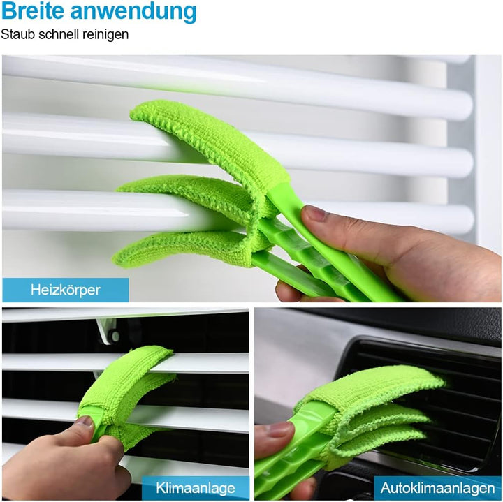 Heilmetz Staubwedel für Jalousien, Handtuchheizkörper, 3 Stück, Hand waschbarer Mikrofaser Heizkörpe