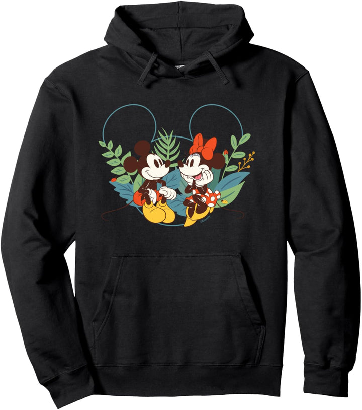 Disney Mickey & Minnie Mouse Spring Chat Botanical Garden Pullover Hoodie