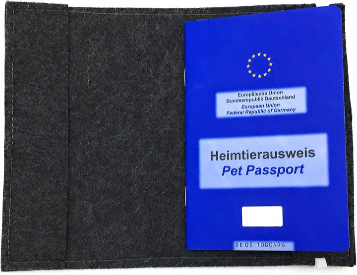Heimtierausweis Hülle -Impfpass hülle Herzopfote Rot/grau