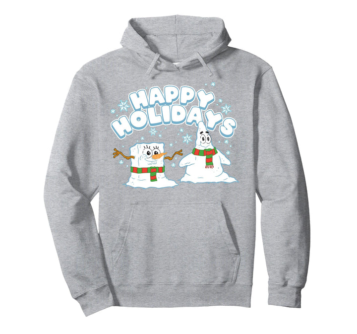 Spongebob Squarepants Patrick Star Snowmen Happy Holidays Pullover Hoodie