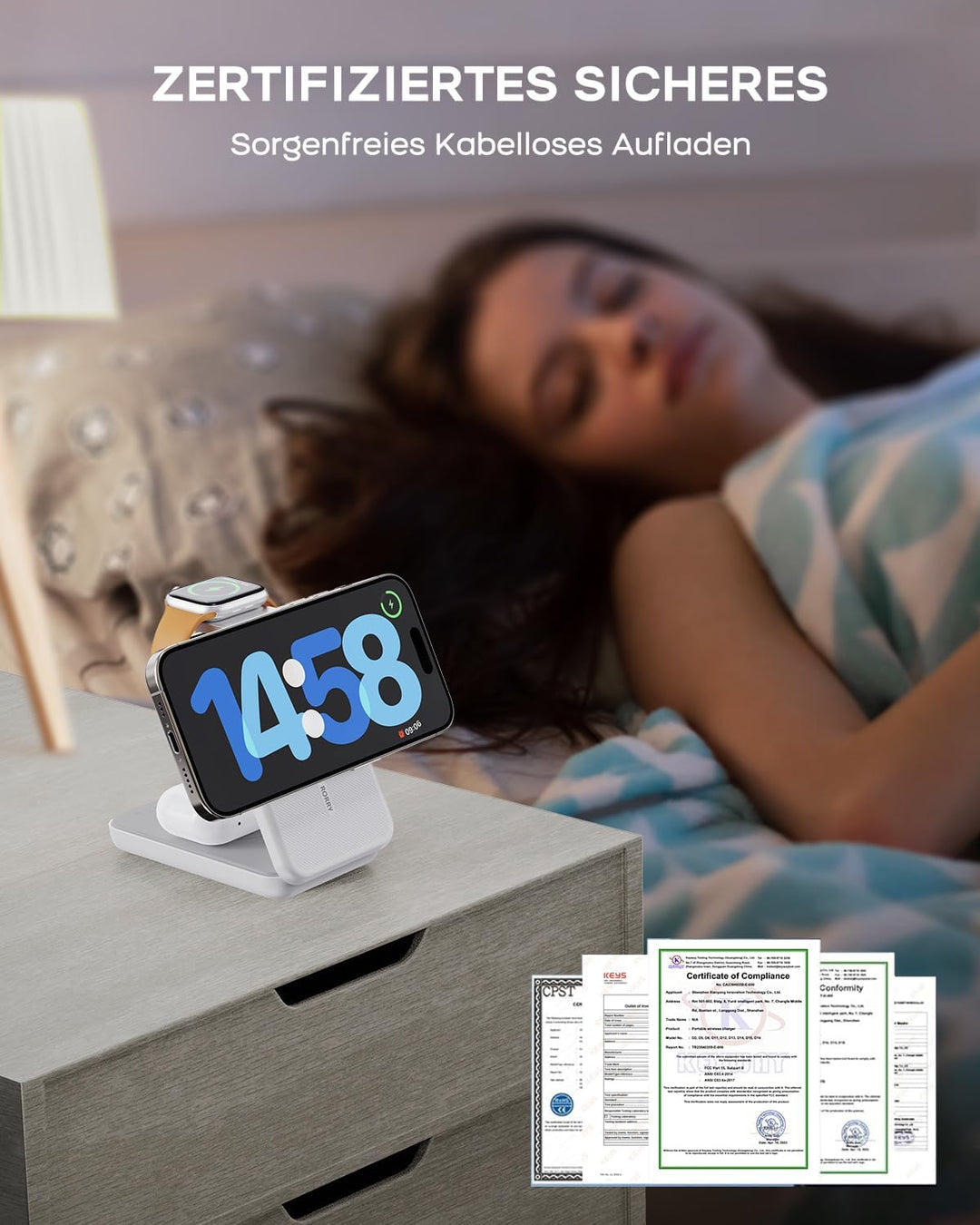 RORRY Powerbank für Magsafe, 10000mAh Magnetische Power Bank Kompatibel mit iPhone 16 15 14 13 12 Pr