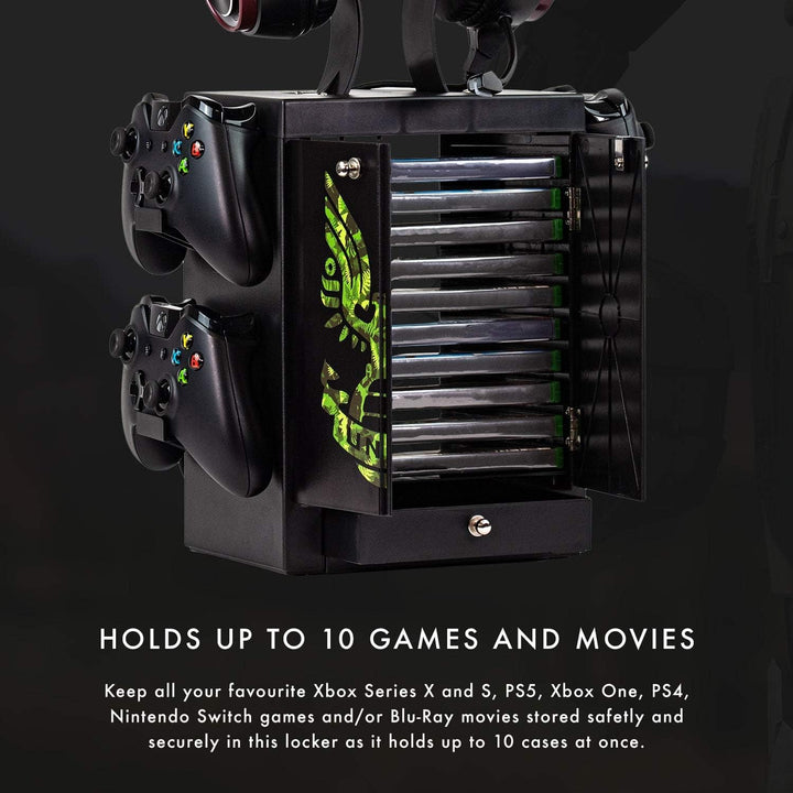 Numskull Official Halo Game Storage Tower, Controller Holder, Headset Stand for PS4, Xbox One, Ninte