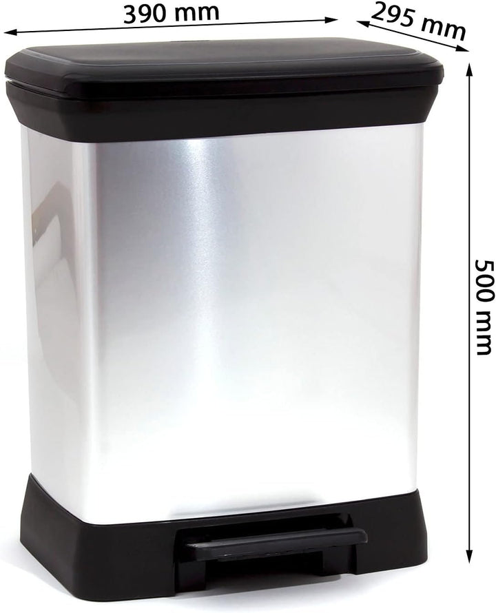 CURVER Abfalleimer, Silber, 30 L