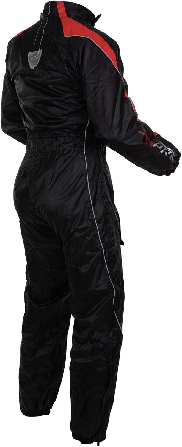 Regenkombi Wasserdicht Motorrad Roller Regenhose Regenjacke Regenanzug Rot L L Rot, L Rot