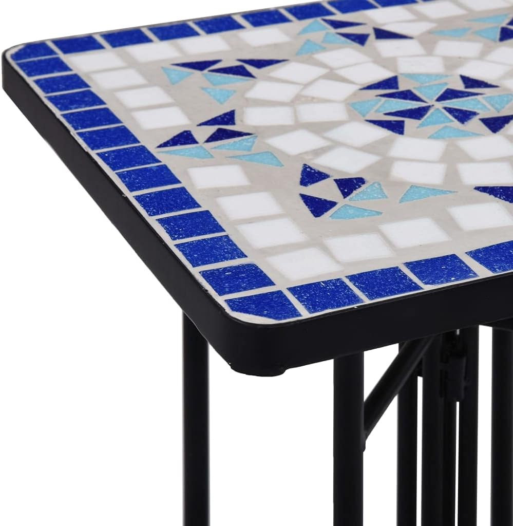 puraday Mosaik-Beistelltisch Balkontisch Beistelltisch Outdoor Pflanztisch Gartentisch Klein Blument