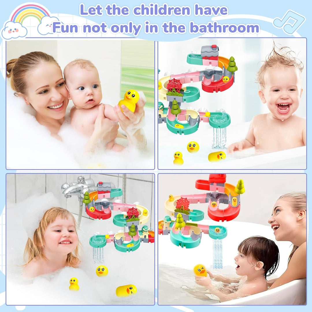 Bath Toys, Shyllin Badewannen Spielzeug ab 1 Jahr, Ente, Baum, Windmühle, Badespielzeug mit SaugnäPf