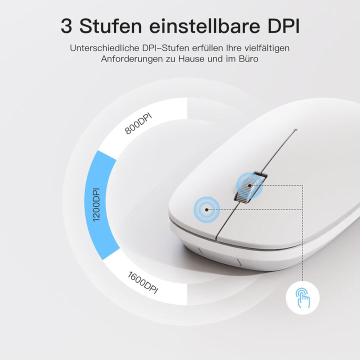 OMOTON Bluetooth Maus für Mac OS, kabllose Maus kompatible mit MacBook air/pro,iMac, ipad, Bluetooth