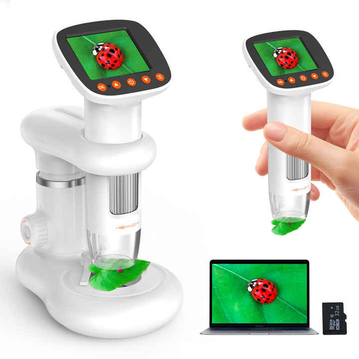 Microscope IMICHI Mikroskop für Kinder Bildschirm 1000X grosse Vergrösserung klares Bild, einzigarti