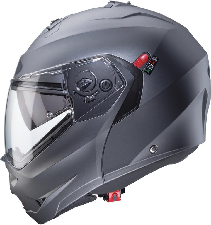 Caberg Klapphelm Duke X matt Gun Pinlock Sonnenblende mit P/J und ECE 22.06 XS 53/54, XS 53/54