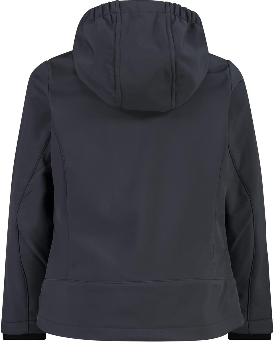CMP Mädchen Softshelljacke für Kinder KID G JACKET FIX HOOD 128 Titan-Wasser, 128 Titan-Wasser