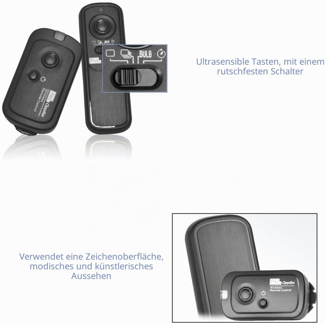 Pixel Kabellose Fernauslöser RW221 E3 Auslöser Fernbedienung Kompatibel mit Canon R6 RP 850D 90D 750
