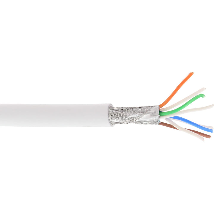 InLine 76899W Patchkabel, S/FTP (PiMf), Cat.6A, 500MHz, halogenfrei, Kupfer, weiss, 100m