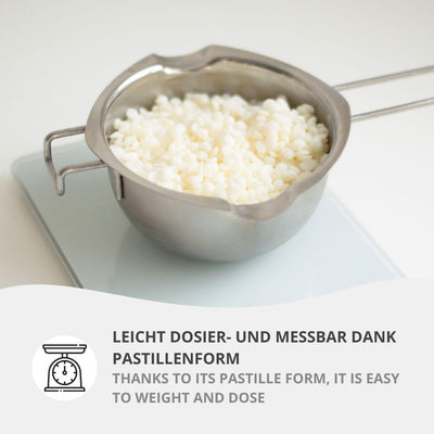 DistrEbution Rapswachs Kerawax 4170 für Behälterkerzen 10kg Kerzenwachs zu giessen