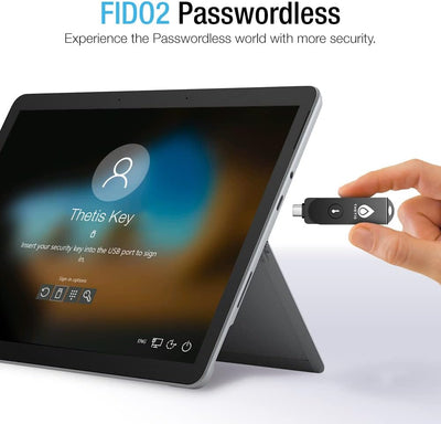 Thetis Pro FIDO2 Sicherheitsschlüssel, Zwei-Faktor-Authentifizierung, NFC Sicherheitsschlüssel, Drop