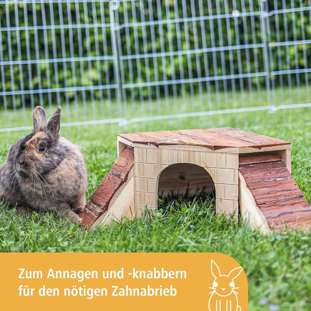 Nagerhaus mit Rampen NATURE 37 x 37 x 16 cm, braun