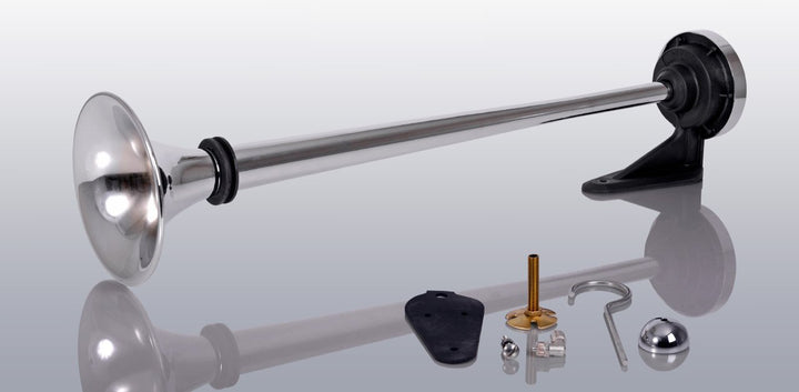 Marco Edelstahl LKW Druckluft Einzelhorn 68cm lang (aus Edelstahl) inkl. Anschluss- und Anbaumateria