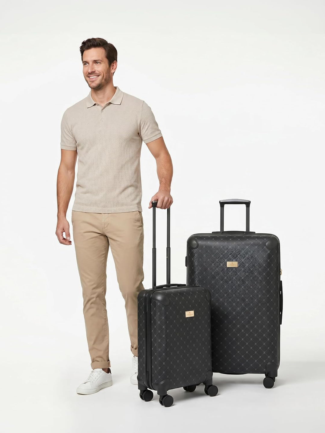 Lazarotti Koffer-Set 2-teilig | 2er Trolley Set S 55 cm + L 79 cm | leichtes hybrides Material mit L