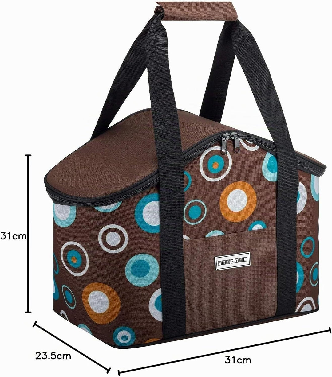 anndora Kühltasche 20 Liter - Farbwahl braun hellblau, braun hellblau