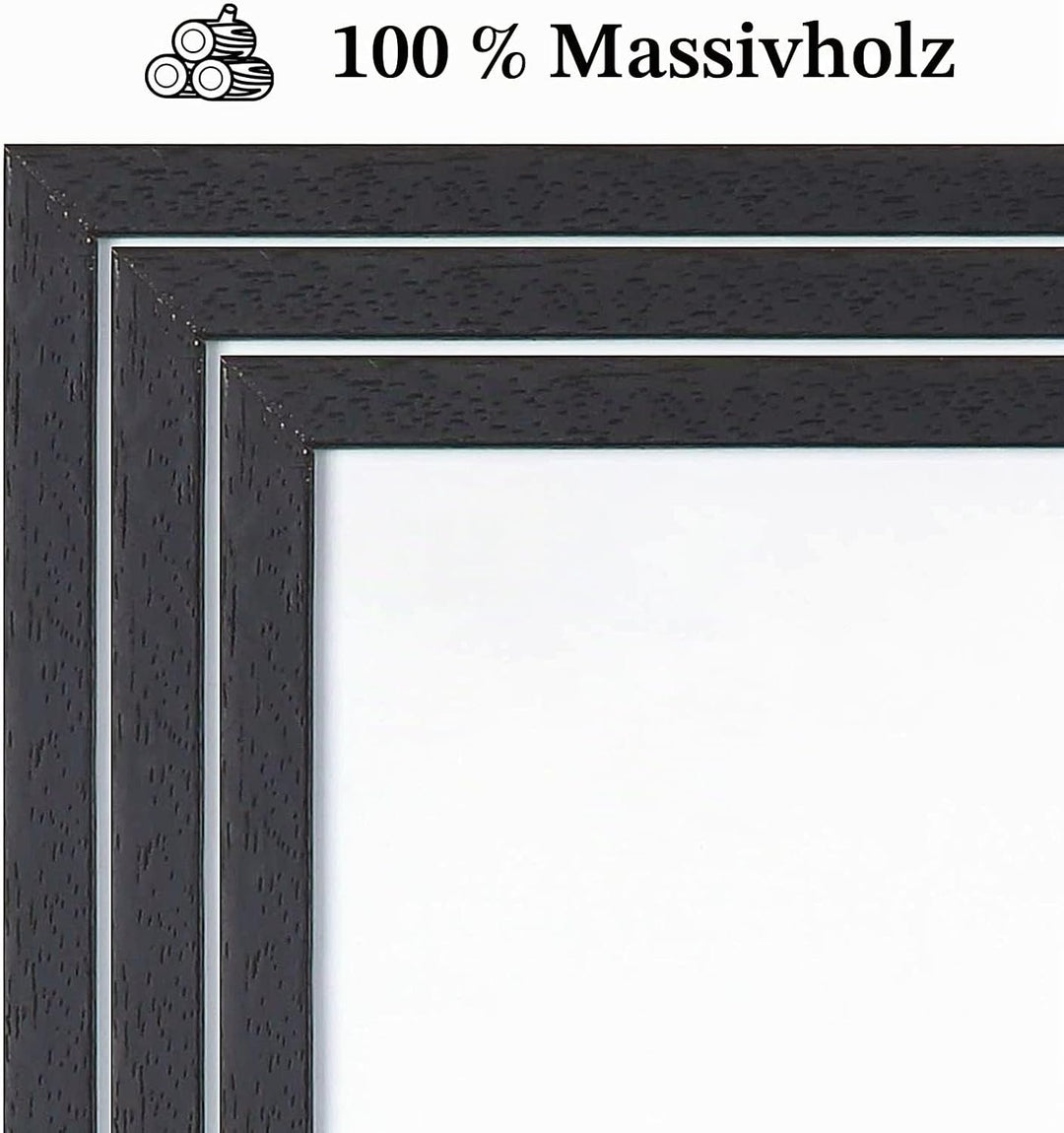 A3-Zertifikat-Bilderrahmen, 2er-Pack schwarzer Holz-Bilderrahmen mit Plexi-glass für Wandmontage-Dis