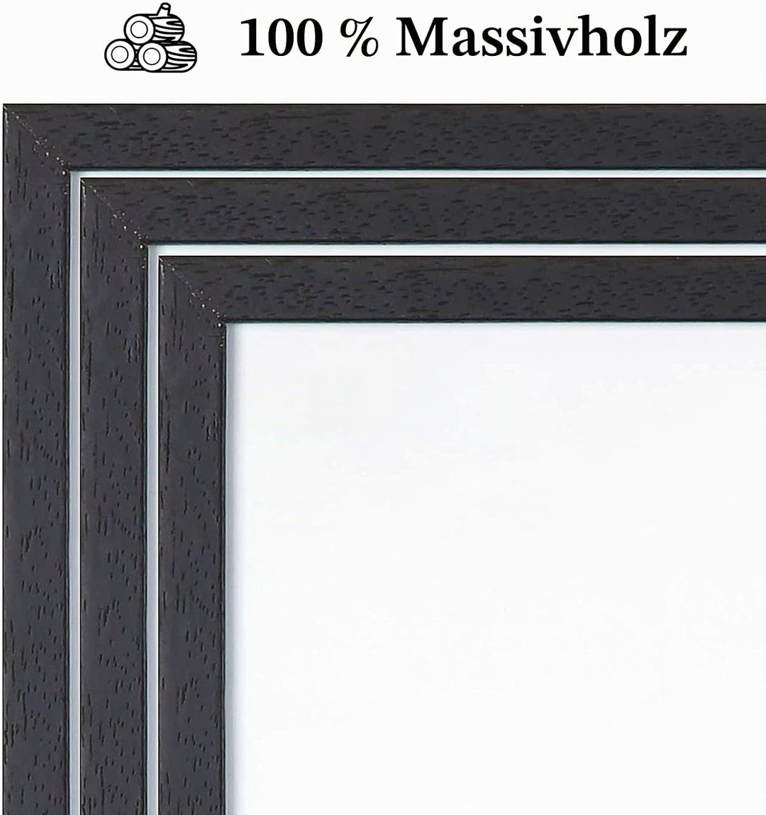 A3-Zertifikat-Bilderrahmen, 2er-Pack schwarzer Holz-Bilderrahmen mit Plexi-glass für Wandmontage-Dis