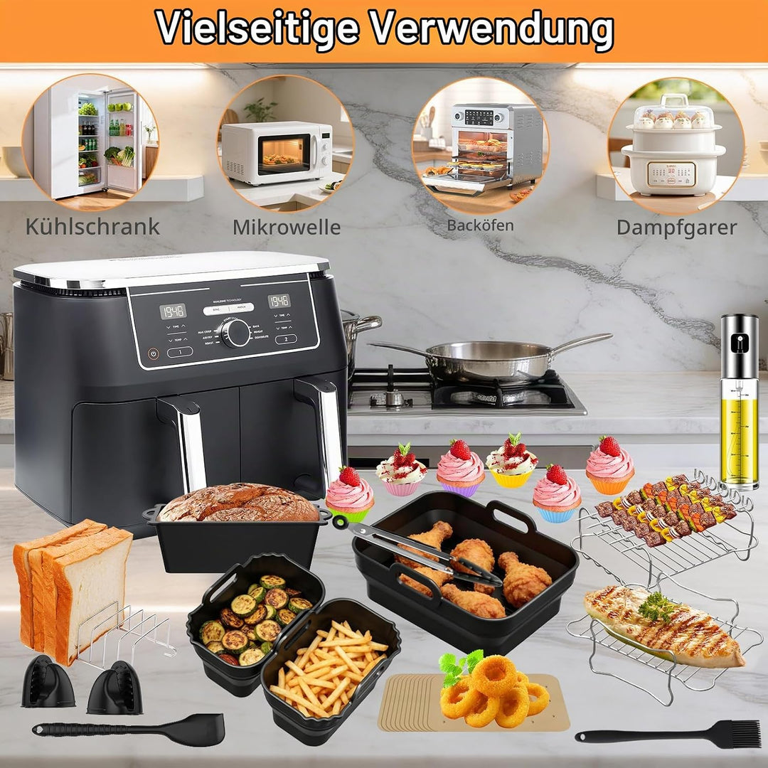 Heissluftfritteuse Zubehör für Ninja Foodi MAX Dual Zone Air Fryer AF400EU AF400EUCP AF451EU AF300EU