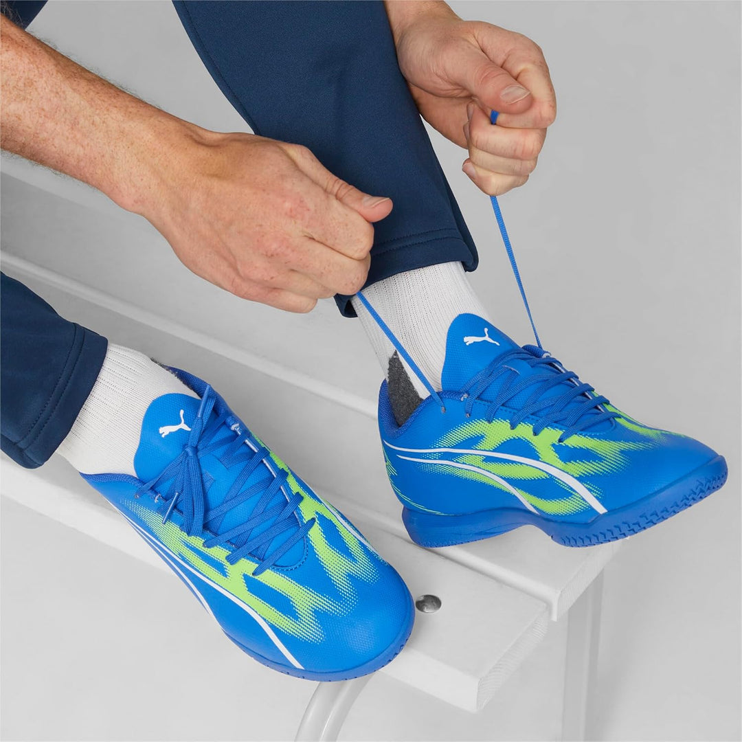PUMA Herren Ultra Play It Fussballschuh 44 EU Ultra Blue Puma White Pro Grün, 44 EU Ultra Blue Puma