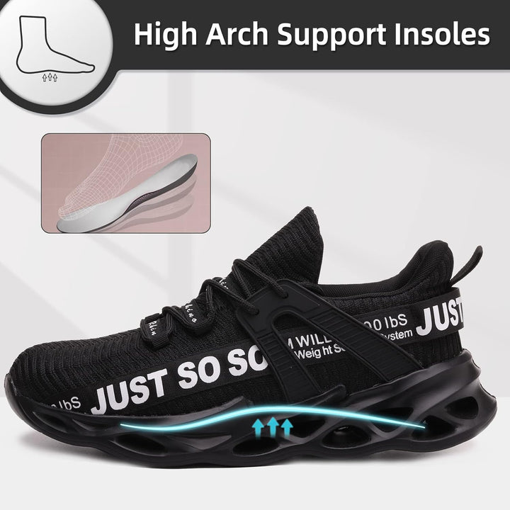 Furuian Sicherheitsschuhe Herren Damen Leicht Arbeitsschuhe Herren sportlich Atmungsaktiv Sneakers m