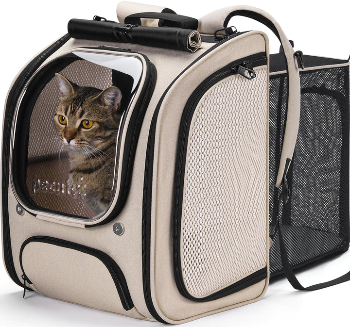 pecute Katzenrucksack Erweiterbar Bubble Haustier Rucksack mit Netzfenster, Tragbare und Faltbare Ka