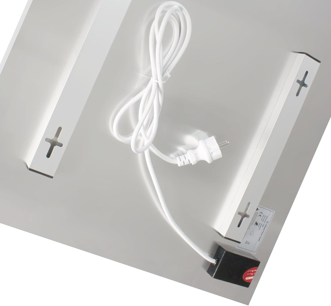 VIESTA® H320 Spiegel-Infrarotheizung 320 W mit Thermostat TH10 – Kompaktes Heizpaneel mit Carbon-Cry