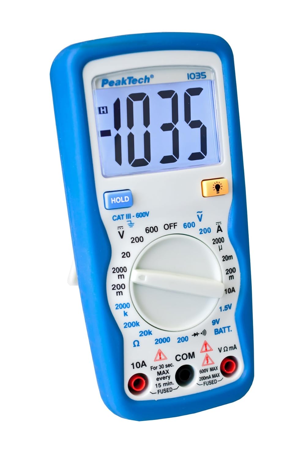 PeakTech Kompaktes Digital-Multimeter P1035, Blau, Weiss &amp; Peak Tech P 1030 – Kontaktloser AC Spannu