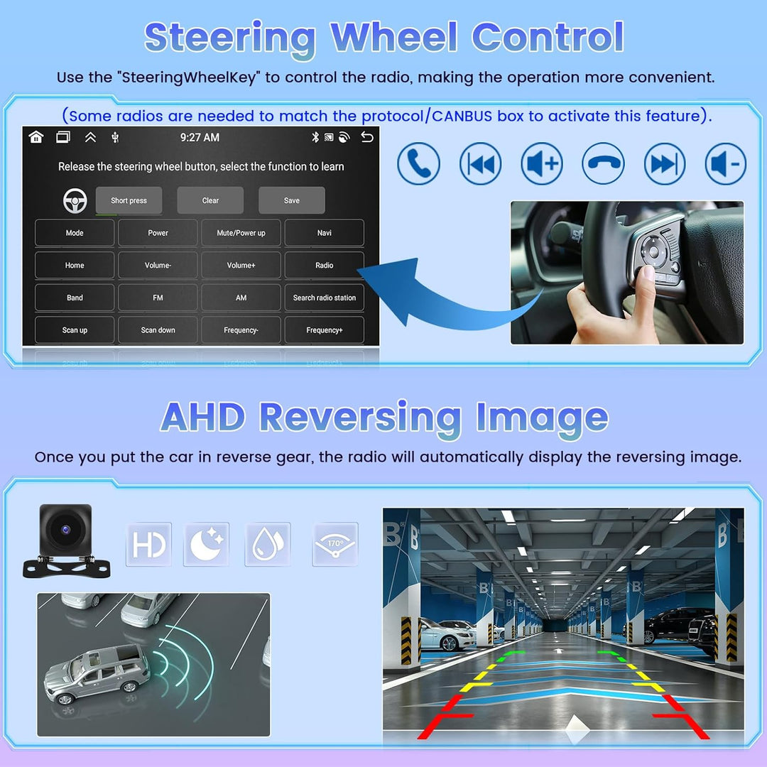 [8Cores 4G+64G] Hikity Autoradio Android 13 Für VW Golf 5 V Golf 6 Passat EOS Polo Jetta 7'' Touch D