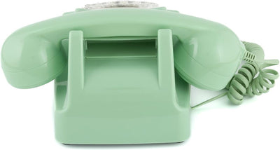 GPO 746ROTARYGREEN Retro Telefon mit Wählscheibe im 70er Jahre Design, Minzgrün