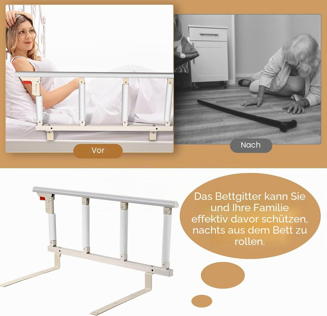 Hlieeosfcn Bettgitter für Ältere, Sicherheits Bettgriff Bett Haltegriffe Aufstehhilfe für Senioren,F