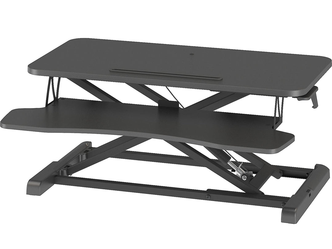 BONTEC Steh-Sitz Schreibtisch Steharbeitsplatz Stehpult Standtisch Ergonomische Höhenverstellbar für