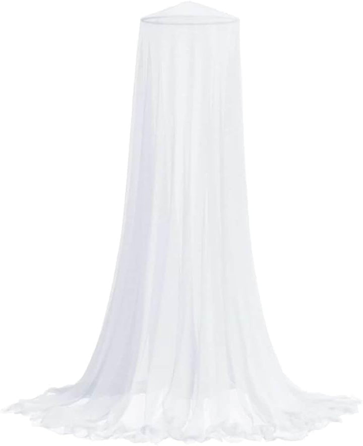 Moskitonetz für Bett 220 Mesh Weiss 56x56x220 cm langlebiges Polyester für Schlafzimmer, Outdoor, Ca