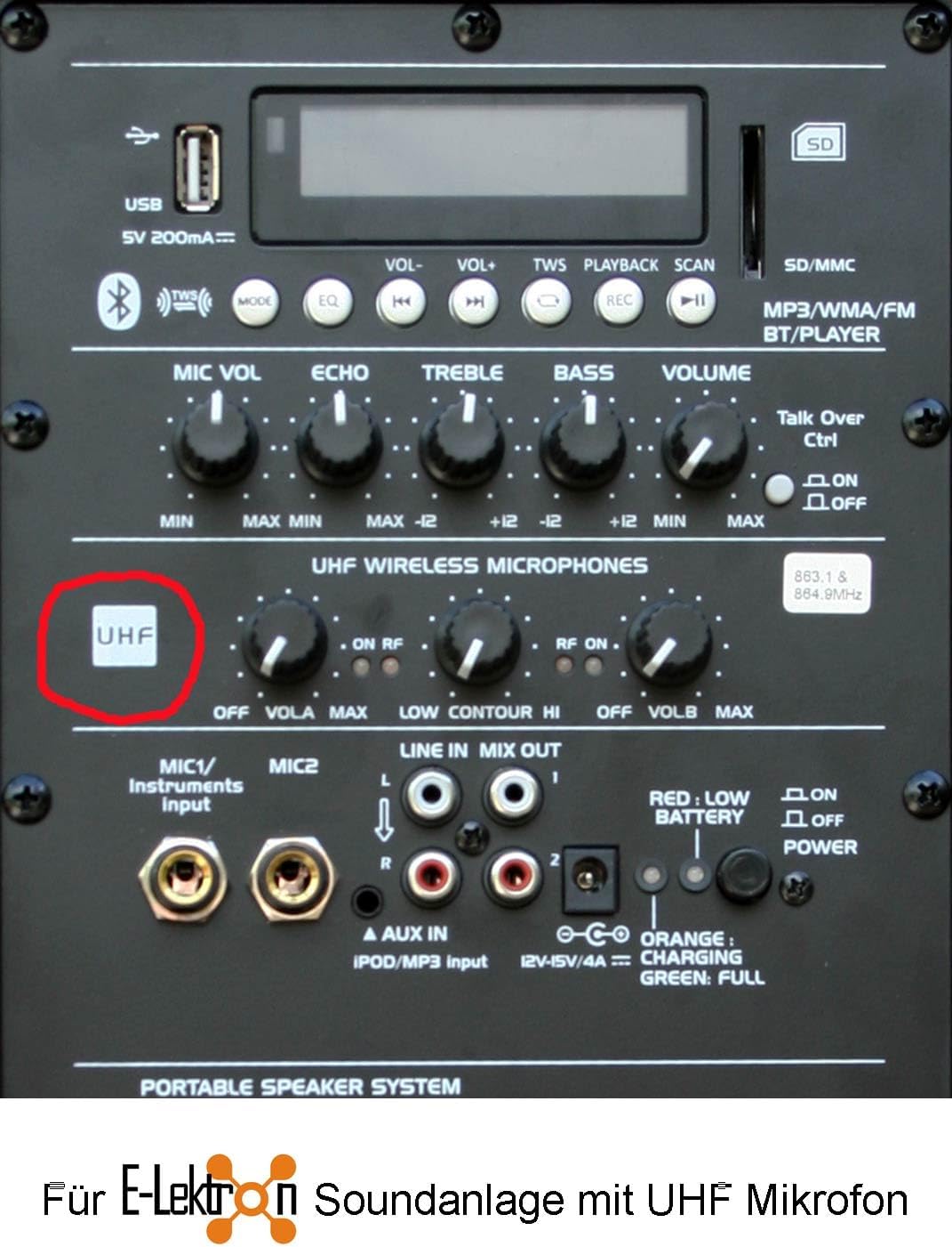 Elektron UHF Headset-Mikrofon für PA Soundanlage EL30-M & EL38-M MK-III (864.9MHz), 864.9MHz