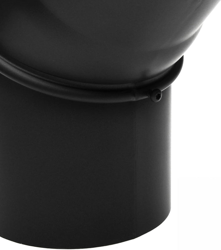 raik SH133-150-sw Raik Rauchrohrbogen/Ofenrohr 150mm - 0° - 45° ohne Reinigungsöffnung