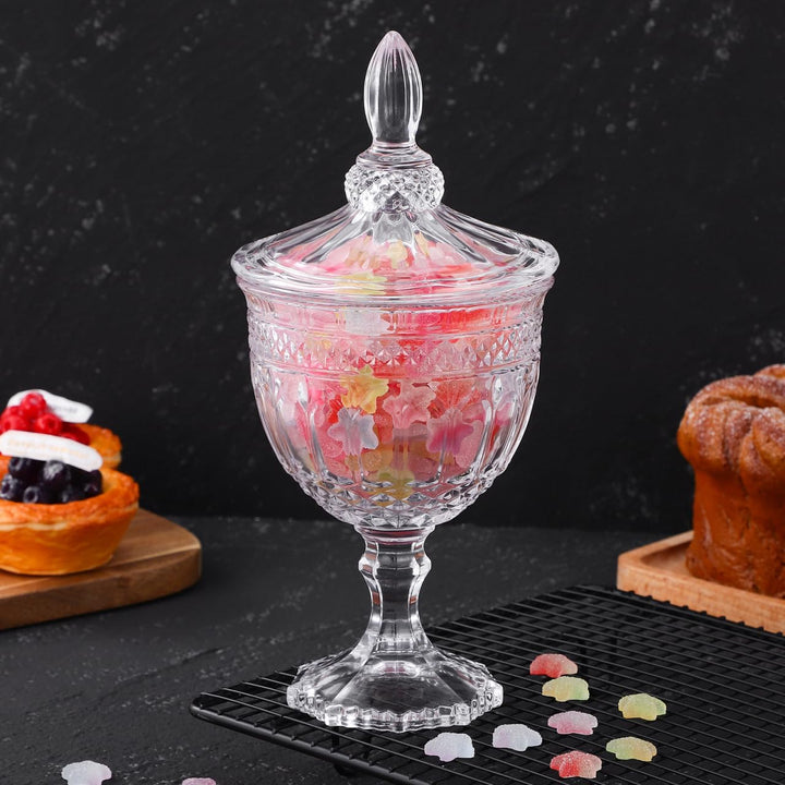 Yardwe Apotheker-Gläser aus klarem Glas, dekoratives Süssigkeiten-Buffetglas, Hochzeits-Süssigkeiten