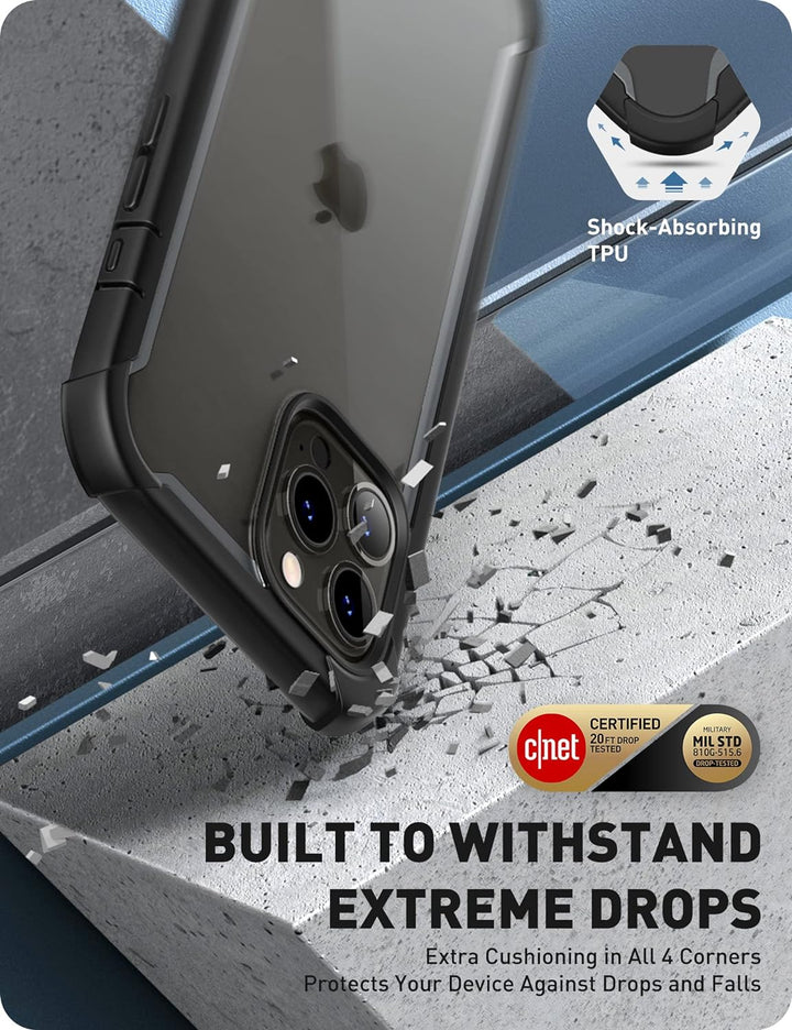 i-Blason Transparent Hülle für iPhone 14 Pro Max (6.7") Bumper Case 360 Grad Handyhülle Robust Schut