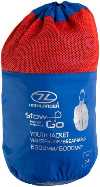 Highlander Jungen Stow And Go Jacke (1er Pack) Kids - 5/6yrs Blau, Kids - 5/6yrs Blau