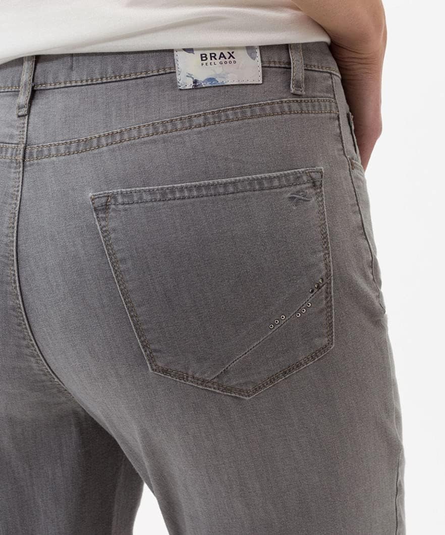 Brax Damen Jeans Style Mary S Ultralight Organic Cotton Verkürzt I 27W / 30L Used Light Grey, 27W /