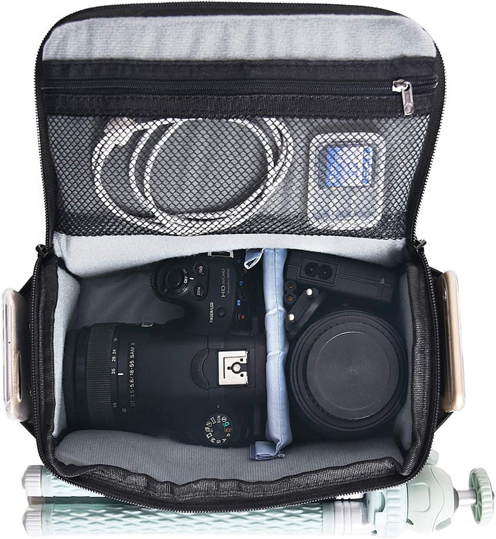 FOSOTO Kameratasche Schultertasche für SLR-Kamera und Zubehör Kompatibel mit Nikon D3500 D5600 D610