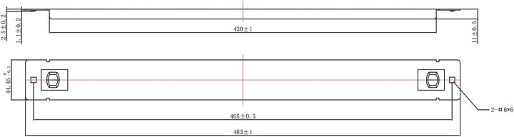 ROLINE 19"-Blindplatte Snap-in, 1 HE, RAL 9005 Tiefschwarz, 1 HE