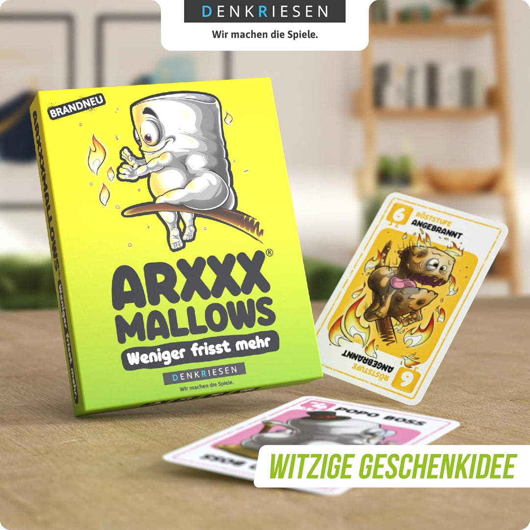 DENKRIESEN - ARS*HMALLOWS – Weniger frisst mehr. In der Premiumbox | Kartenspiel | Ab 9 Jahren | 2-6