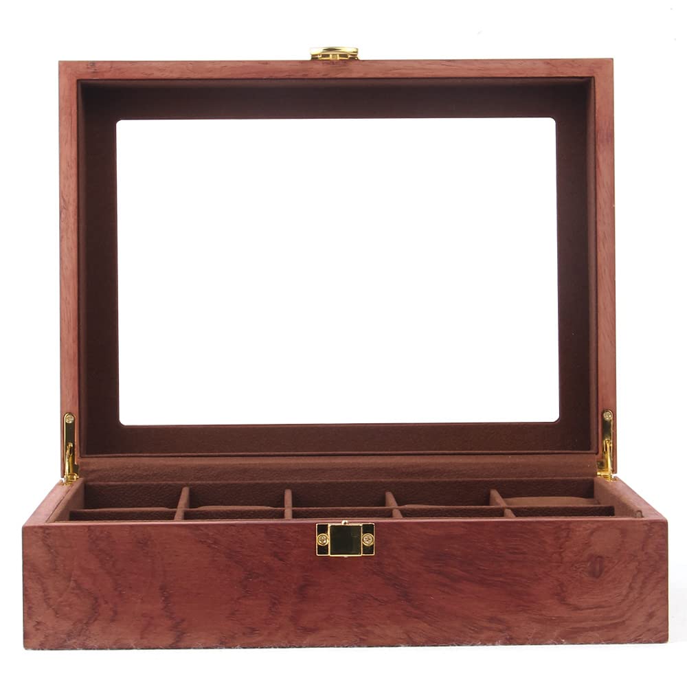 soudesileim 10 uhren aufbewahrungsbox holz, Uhrenbox mit Herausnehmbaren uhrenhalter, watch box mit