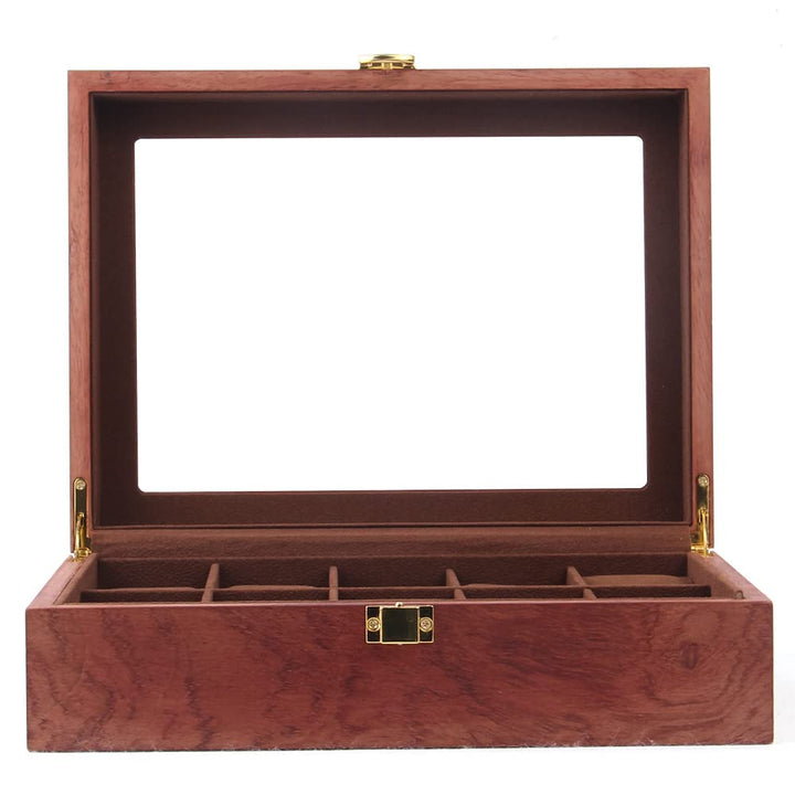 soudesileim 10 uhren aufbewahrungsbox holz, Uhrenbox mit Herausnehmbaren uhrenhalter, watch box mit