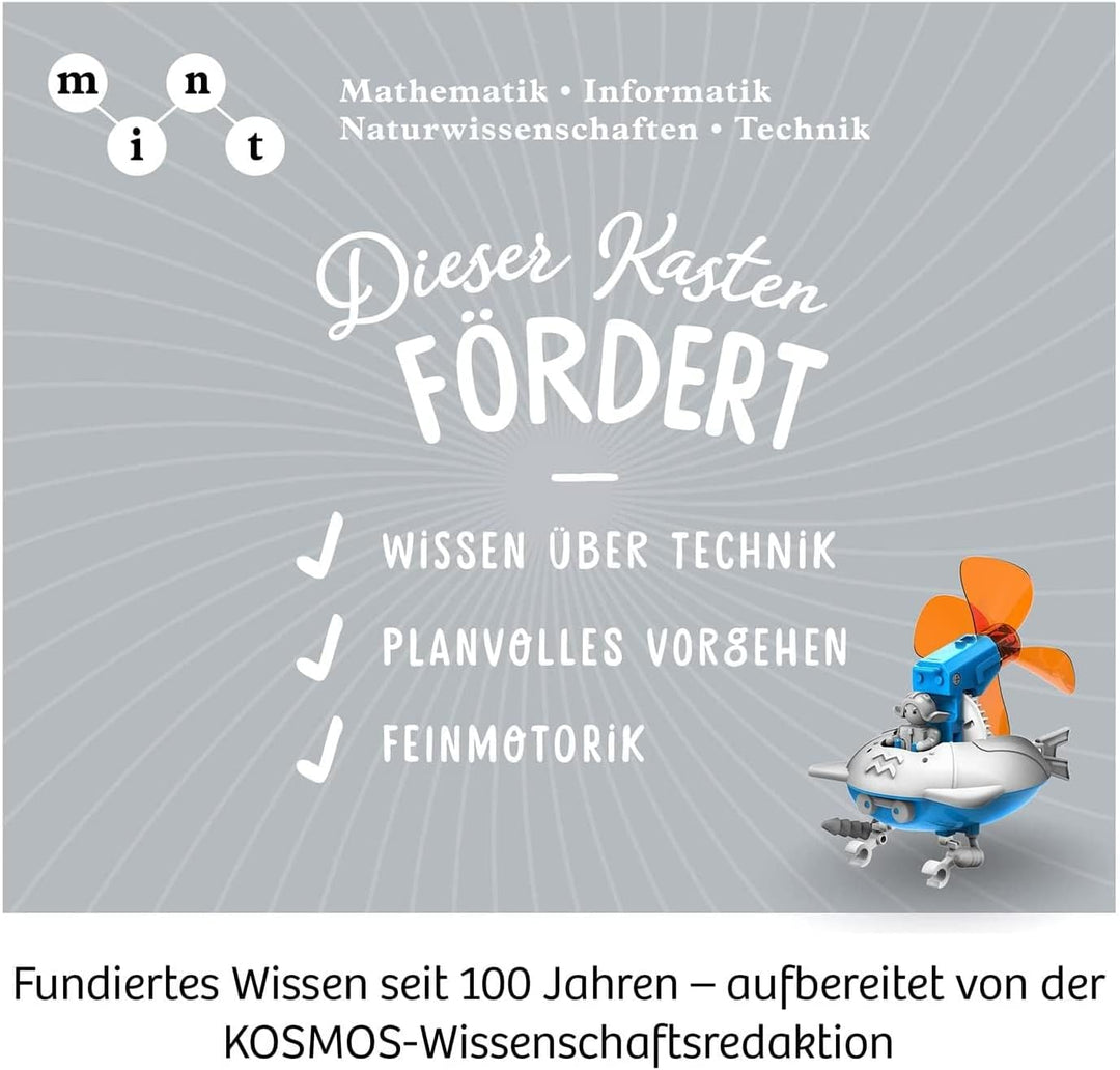 KOSMOS 621056 Wind Bots, Experimentieren mit erneuerbaren Energien für Kinder ab 8 Jahren, Bausatz f